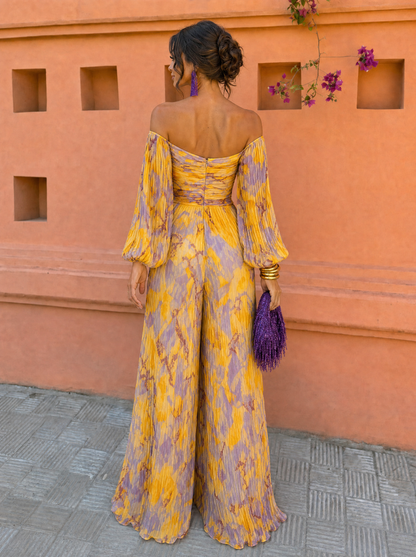 CLARA™ – Vestido largo floral con escote pronunciado